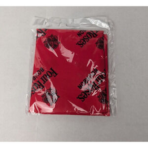 Four Roses BANDANA Red Scarf Head Neck Face Wrap Handkerchief Americana